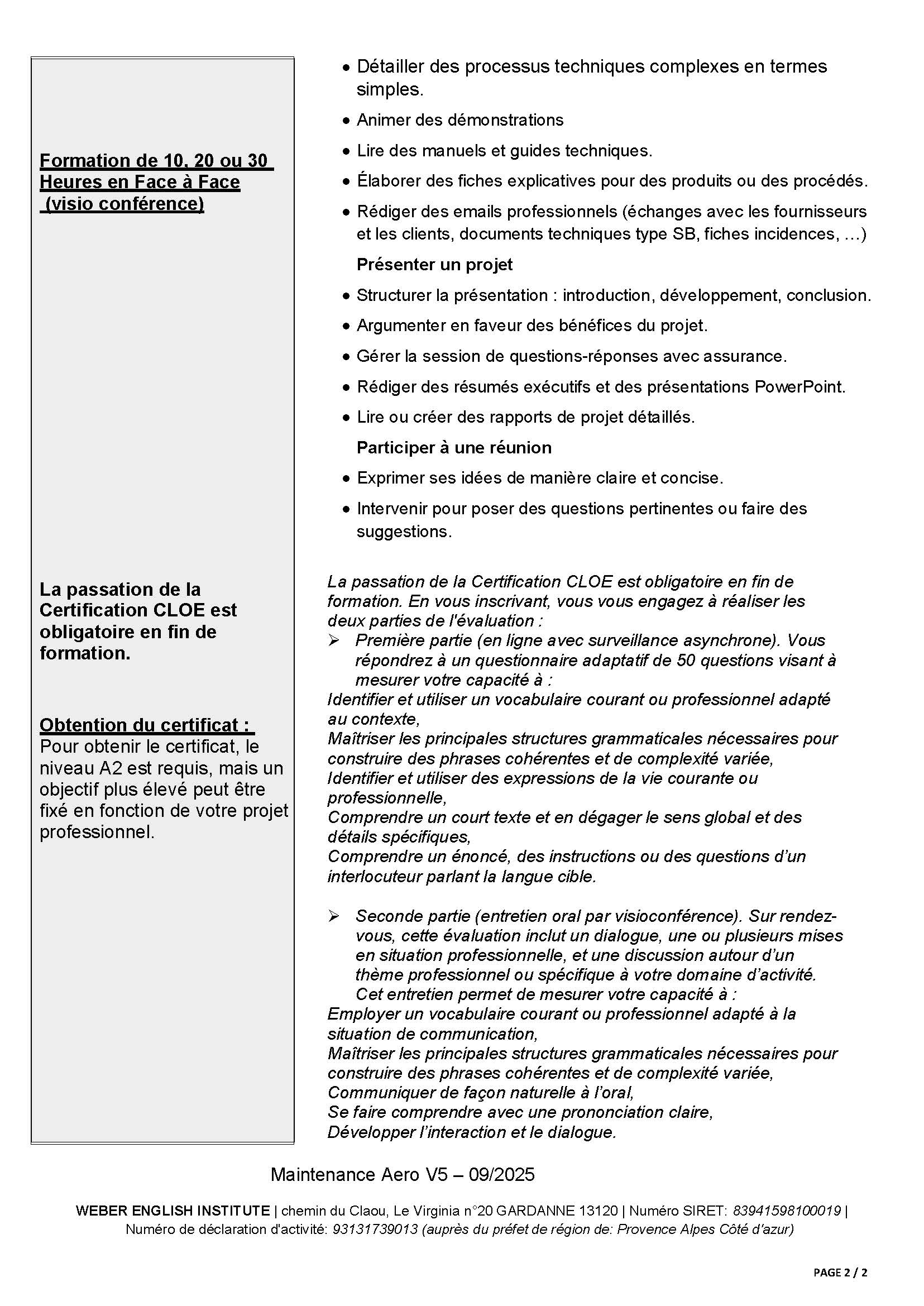 Anglais  pour techniciens